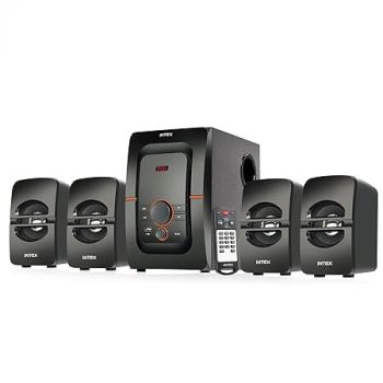 Intex Bang 78W 4.1 Channel Bluetooth Home Theater | Powerful Sound & Multimedia Speaker | Remote Control | Recording & LED Display (Black)