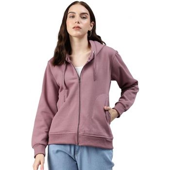 ADBUCKS Women's Cotton Winter Jacket Sweatshirts Casual Drawstring Clothes Zip Up Hoodie With Front Pocket Ii Womens Hoodies Ii Womens Jacket Ii Winter Sweater Hoodie For Women & Girls