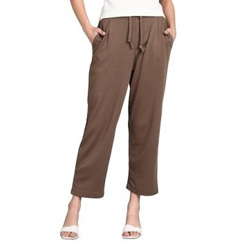 Alan Jones Clothing Women's Relax Fit Ankle Length Relaxed Pants