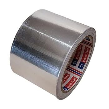 Bapna Aluminum Foil Adhesive Tape 72mm x 20m, 50 Micron | Heat-Resistant Waterproof HVAC Duct Tape for Sealing Insulation Repairs Dryer Vents Pipes Metal Surfaces and More