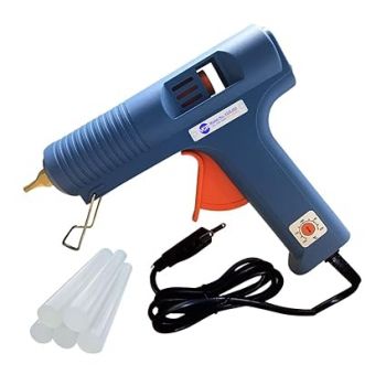 VCR - 150W Heavy Duty Glue Gun with Temperature Control Regulator & Thin Nozzle for Precise Glue Output (DIY & Professional Use) + 5 Glue Sticks - VCR-150