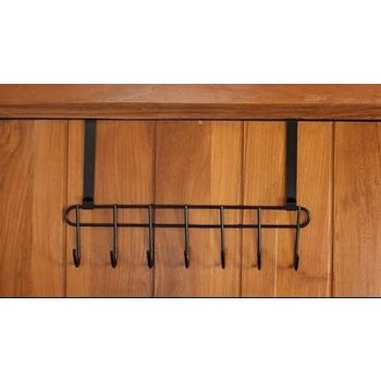 Konquer TimeS Heavy Duty Stainless Steel Over The Door Hook Hanger Organizer/Wall Hook Rack, No Drilling Required (White)