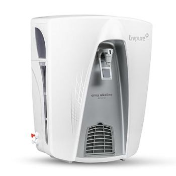 Livpure Envy Alkaline RO+UV+UF+Alkaliser Water Purifier for Home, Alkaline pH 8+, 8 L Storage Tank, suitable for borewell, tanker and municipal water, (White)