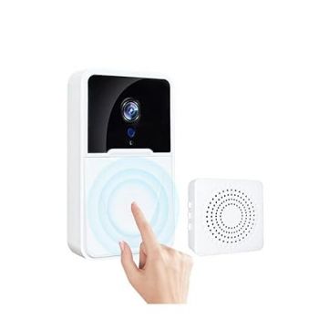 QIWA Wireless WiFi Video Doorbell Camera with Indoor Chime - Real-time Two-Way Audio, Night Vision, HD Resolution Smart Door Bell