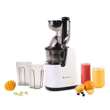 Wonderchef Regenta Full Fruit Juicer | Professional Cold Press | High Juice Yield | 240W | 55 RPM | Fine Strainer | All-in-1 Fruit & Vegetable Juicer | White | 2 Year Warranty