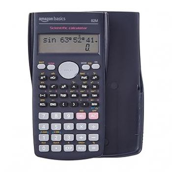 amazon basics AB-82MS 240 Functions and 2-Line Display Scientific Calculator | 240 Function Scientific Calculator | 2-Line Large Display, Blue
