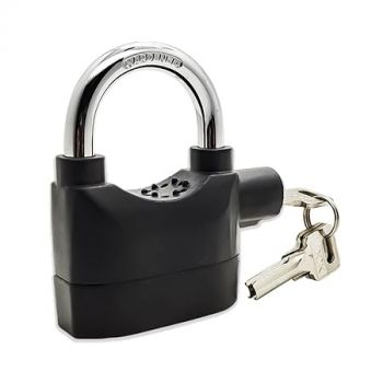 Volo Alarm Security Lock With Motion Sensor And 3 Keys, Metallic Finish (Black) - Key Lock