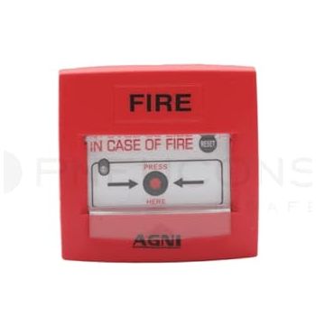 AGNI Plastic Manual Call Point (Standard Size, Red)