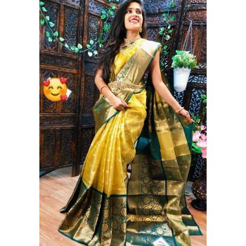 Kanchivaram Green Silk Designer Saree
