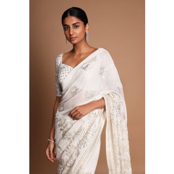 Beautiful Sequence Soft Georgette Saree