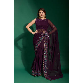 Sequence Designer Georgette Saree
