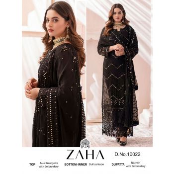 Black Georgette Pakistani Salwar Suits