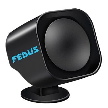 FEDUS 220v -110 DB Industrial Security Sound Alarm Buzzer Siren Hooter Security Loud Sound Alarm for Bank, Hospitals, Mines, fire Alarm, Security System, Ambulance,Pack-1 Black