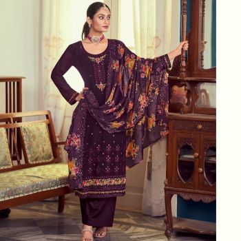 Georgette Embroidery Designer Salwar Suit(6 Sets)