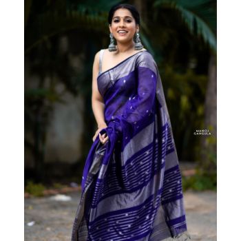 Soft Lichi Silk And Jacquard Work Saree