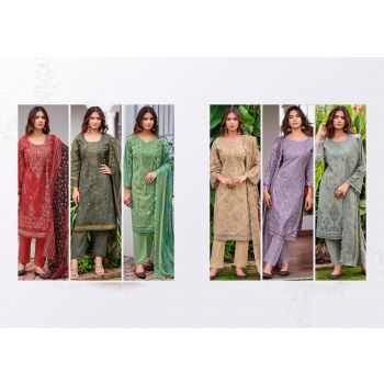 Cotton Pakistani Salwar Kameez  6 Pcs