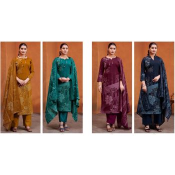 Premium Quality Cotton Printed Dress Material Collection (4 Pcs)