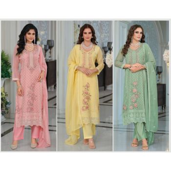 Premium Quality Organza Emboidered Ready Made Suits (3 Pcs)