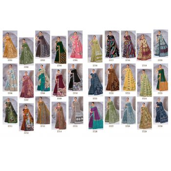 Quality Cotton Printed Saree Collection (30 Pcs)