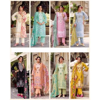 High Quality Cotton Digital Printed Dress Material Collection (8 Pcs)