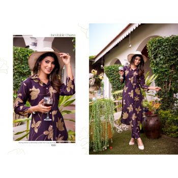 Saiyara Star Vetican Foil Print Top And Bottom Set Collection (6 Pcs)