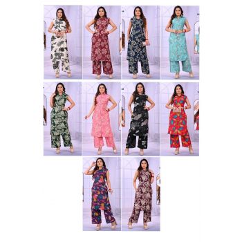 Premium Quality Viscose Barlin Printed Readymade Collection (10 Pcs)