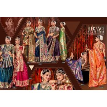 Paithani Silk Beautiful Saree Collections - 8 Pcs