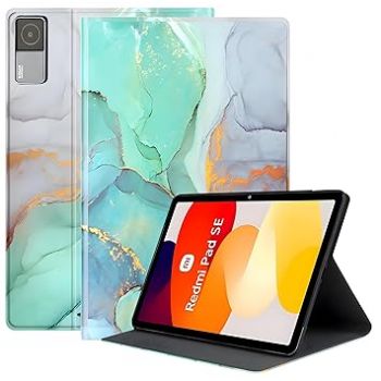ProElite Book Cover Case for Redmi Pad SE 11 inch Cover, Smart Flip Case Book Cover for Redmi Pad SE 11 inch Tablet [Auto Sleep Wake Feature], Marble Green