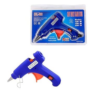 NFI essentials 20W Hot Melt Glue Gun With On-off Switch Anti Drip Heavy Duty Industrial Leak Proof DIY Projects for School Arts & Craft and Quick Repairs (Navy Blue)