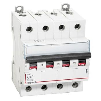 Legrand 408700-40A Four Pole 10Ka C Curve 415V Ac Dx3 Mcb