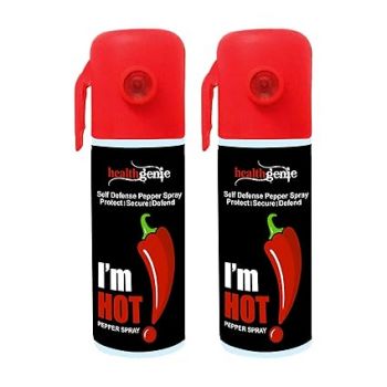 Healthgenie Pepper Spray, Upto 10 feet Range, 35 GMS of Dispensable Pepper Spray (Pack of 2)