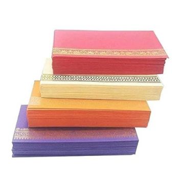 Akshar Art N Craft Paper Flower Design Envelope, Pack of 100, Multicolor