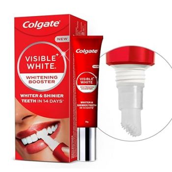 Colgate Visible White Whitening Booster Gel (13 g), Leave On Teeth Whitening Treatment with Active Oxygen Technology, Whitens Teeth in 14 days, Removes Stains & Brightens Teeth, Enamel Safe Teeth Whitener