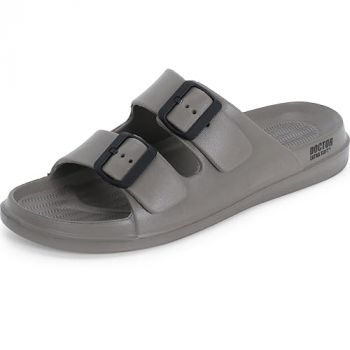 DOCTOR EXTRA SOFT Men's Classic Cushion Sliders/Slippers with Adjustable Buckle Strap for Adult | Comfortable & LightWeight |Stylish & Anti-Skid| Waterproof & Everyday Flip Flops for Gents & Boys D-505