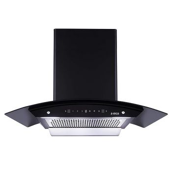 Elica 90 cm 1350 m3/hr Filterless Autoclean Kitchen Chimney with 15 Years Warranty (WDFL 906 HAC LTW MS NERO, Touch + Motion Sensor Control, Black)