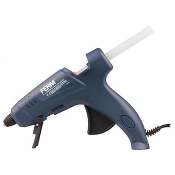 FERM GGM1004 Glue Gun - 75W - Glue Stick DIA 11.5mm - Anti Drip Control - Adjustable stand - With 4 Glue Sticks and Storage Case