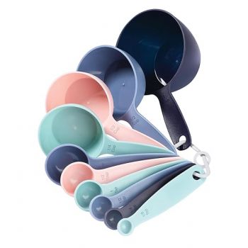All Time Plastic Precise Measuring Cups & Spoon Combo of 10 Pcs for Dry or Liquid/Kitchen Gadgets for Cooking & Baking Cakes/Measuring Cup Set Combo with Handles (Set of 5 Cups & 5 Spoons)