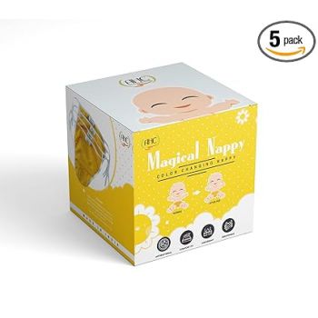 ZIKKU Magic Nappy | Colour Changing Nappy | Freesize 0-12 Months Pack Of 5