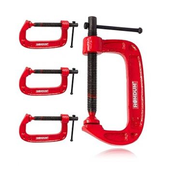 Homdum Heavy Duty G Clamp | C Type Clamping Tool | Set of 4 Pieces (3 inch)