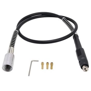 UPTODATETOOLS 42" Extension Corded Grinding Electric Flex Flexible Shaft Rotary Tool for Power Rotary WITH 3PCS CHUCKS 1.5mm, 2.3mm, 3.2mm