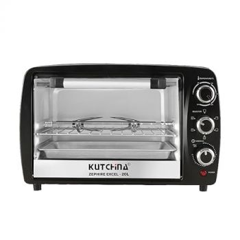 Kutchina Zephire Excel 20 Liter Otg Oven for Kitchen 1280W | Oven Toaster Griller with Auto-shut Off, Timer Control | Otg 20 litres for Baking, Grilling, Toasting | 1 Year Product Warranty