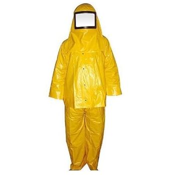 SAFETYZONE PVC Chemical Suit Safety Protection from Chemical Splash Yellow Color 1 Set