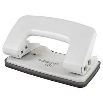 Kangaro Desk Essentials DP-480 2 Hole Heavy Duty Metal Paper Punch | Removable Chip Tray | 12 Sheets Capacity | Office Essentials | Pack of 1 | Color May Vary
