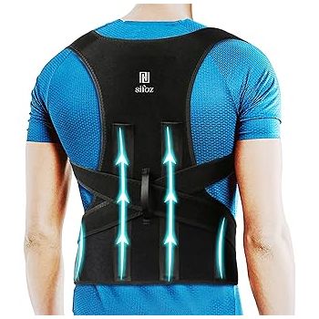 Sifoz Free Size Posture Corrector For Men And Women Back Support Belt Back Pain Back Straight And Shoulder Support Belt (Universal Size) (Metallic Belt) (Posture Corrector Belt)