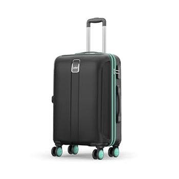 Safari Thorium Neo 8 Wheels 66 Cm Medium Check-in Trolley Bag Hard Case Polycarbonate 360 Degree Wheeling System Luggage, Trolley Bags for Travel, Suitcase for Travel, Black