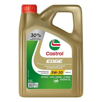 Castrol - 3423441 Edge 5W-30 LL Full Synthetic Engine Oil (3.5L) for Cars