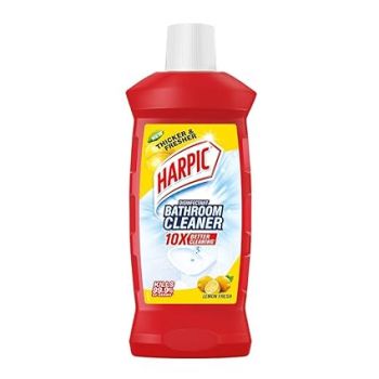 Harpic Bathroom Cleaner Liquid, Lemon - 1 Litre | New Thicker Bathroom Floor Cleaner | Red Harpic Bottle