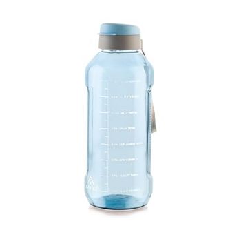 ATTRO Ultra Pro 2 Motivational 2L BPA-Free Water Bottle with Leak-Proof Flip-Top Cap, Nylon Strap and Stylish Blue Color for Daily Hydration, Plastic