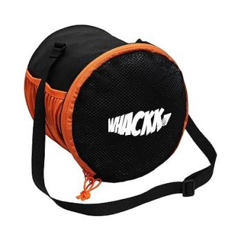 WHACKK Kick Soccer Football Equipment Bags|Basketball Volleyball Bags |Adjustable Strap Backpack |Easy Access Pocket Mesh Bottle Holders | Ball Bag |Kitbag |Bag (Black Orange, 15L)