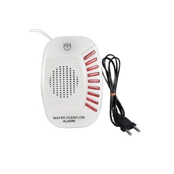 Tool Point Plastic Electric Water Tank Overflow Alarm Siren with Voice Sound, Wired Sensor Security System Water Alarm Bell with Free Water Sensor (Pack of 1)